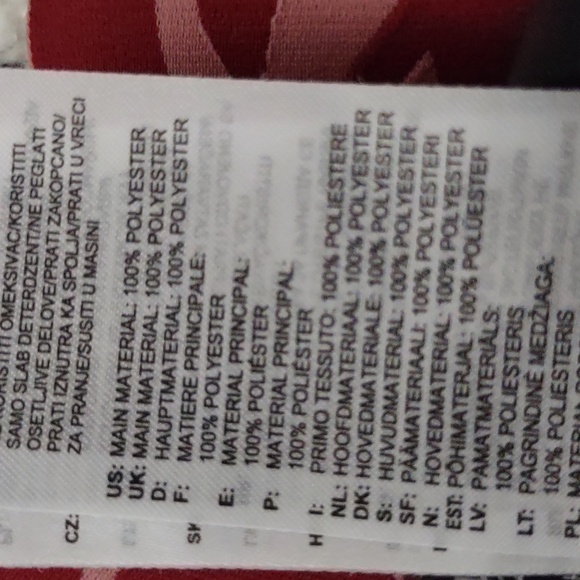 Reebok Cardi B 4X (26-28W) Red Cargo Pocket Windbreaker Jogger Pants - Picture 14 of 15